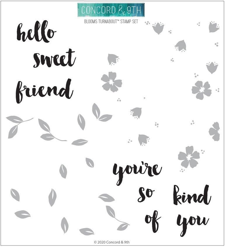 Concord & 9th Clear Stamps 6"X8" - Blooms Turnabout