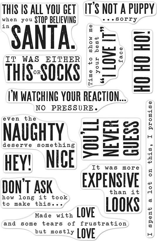 Hero Arts Clear Stamps 4"X6" - Snarky Christmas Messages