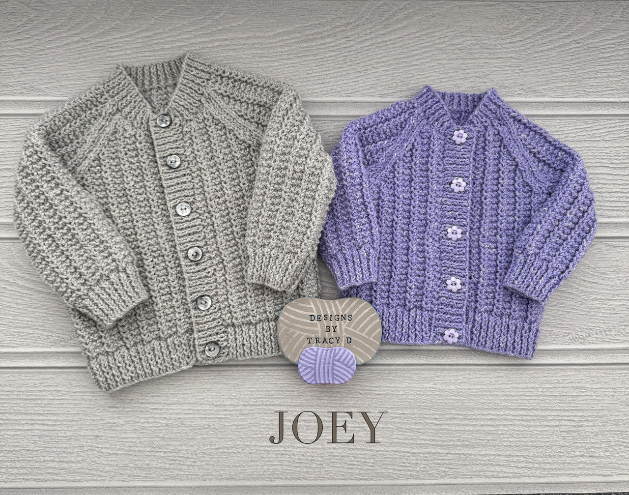 Joey  Baby cardigan knitting pattern 0-9/12mths approx