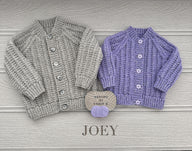Joey  Baby cardigan knitting pattern 0-9/12mths approx