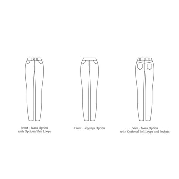 Rebecca Page Children's Skinny Jeans Sewing Pattern - Downloadable PDF