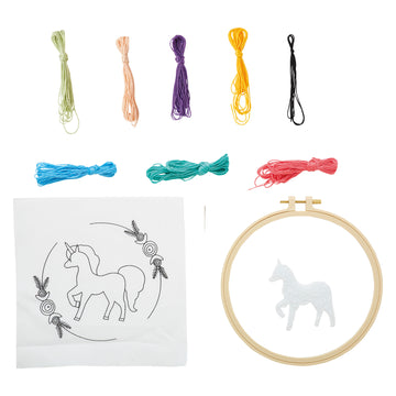 Simply Make Unicorn Printed Embroidery Kit