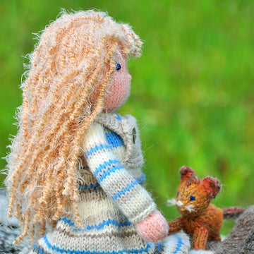 Adele doll with her kitten