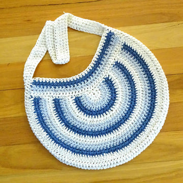 Crochet Striped Shoulder Bag