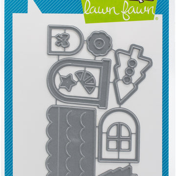 Lawn Fawn Lawn Cuts Custom Craft Add On Dies - Scalloped Treat Box Winter House