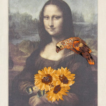 DMC Inspired by Mona Lisa & Sunflowers, Leonardo Da Vinci & C. Maratti, Le Louvre, Embroidery Kit