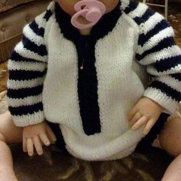 Anchors Aweigh Sailor Romper and Beret Newborn and 0-3 mths