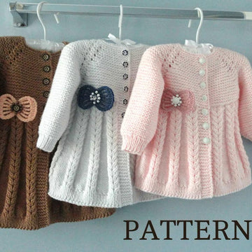 Knitted Baby Cardigan and Baby Beanie by Elena Mitchell