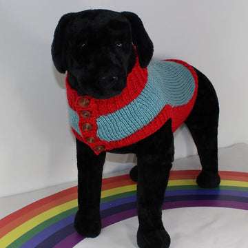 Dog Chunky 2 Colour Side Button Coat