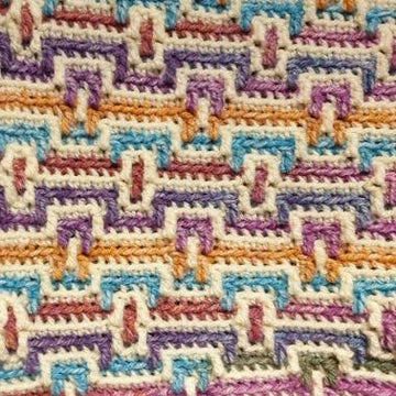 Mosaic Crochet Baby Blanket (US)