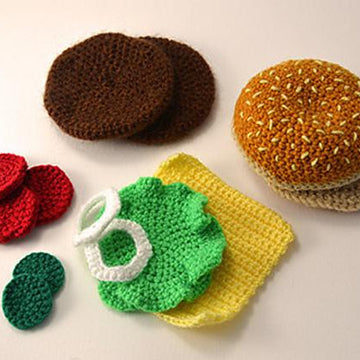 Hamburger Crochet Pattern, Hamburger Amigurumi, Cheeseburger Crochet Pattern, Cheeseburger Amigurumi