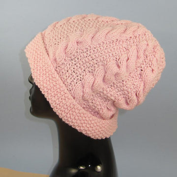 Chunky Cable Slouch Hat