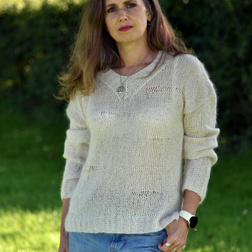 Broken Symmetry V-neck Sweater