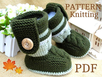 Baby Booties Knit Baby Shoes Pattern by Elena Mitchell