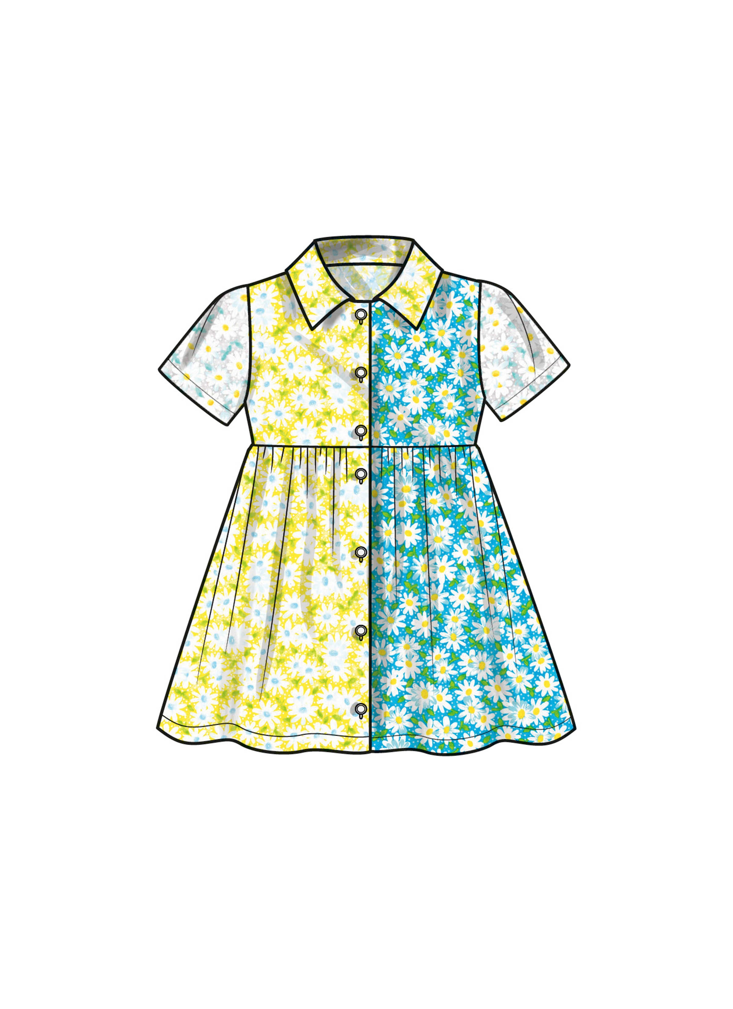 Simplicity Toddlers' Dress with Sleeve Variations S9760 - Sewing Pattern