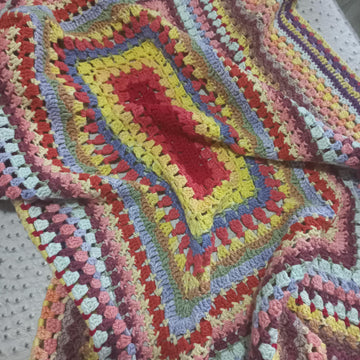 Scrap Yarn Baby Blanket