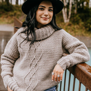Aelia Cable Crochet Sweater
