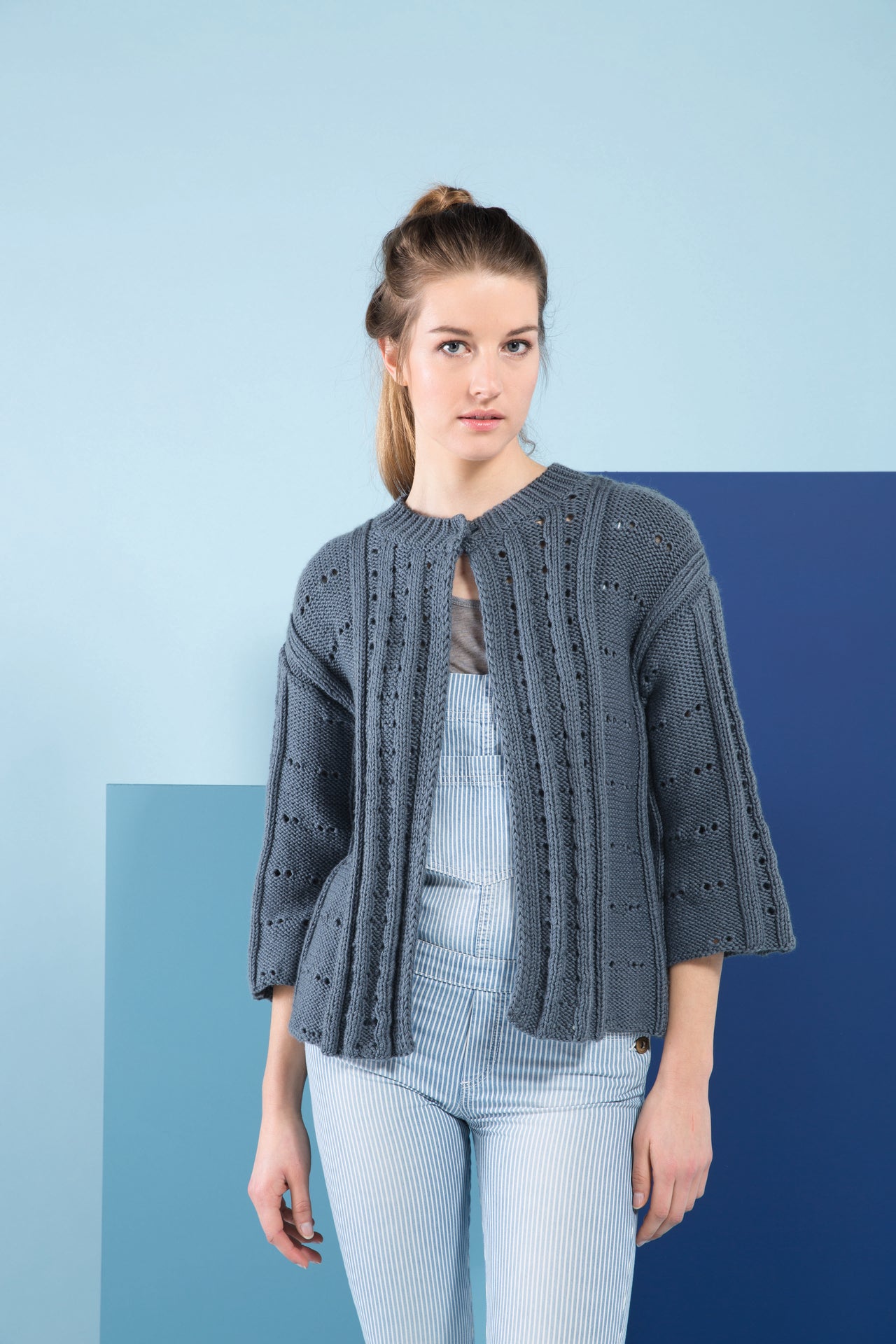 3/4 Sleeves Cardigan in Bergere de France Ideal - 72680-03 - Downloadable PDF
