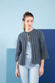 3/4 Sleeves Cardigan in Bergere de France Ideal - 72680-03 - Downloadable PDF