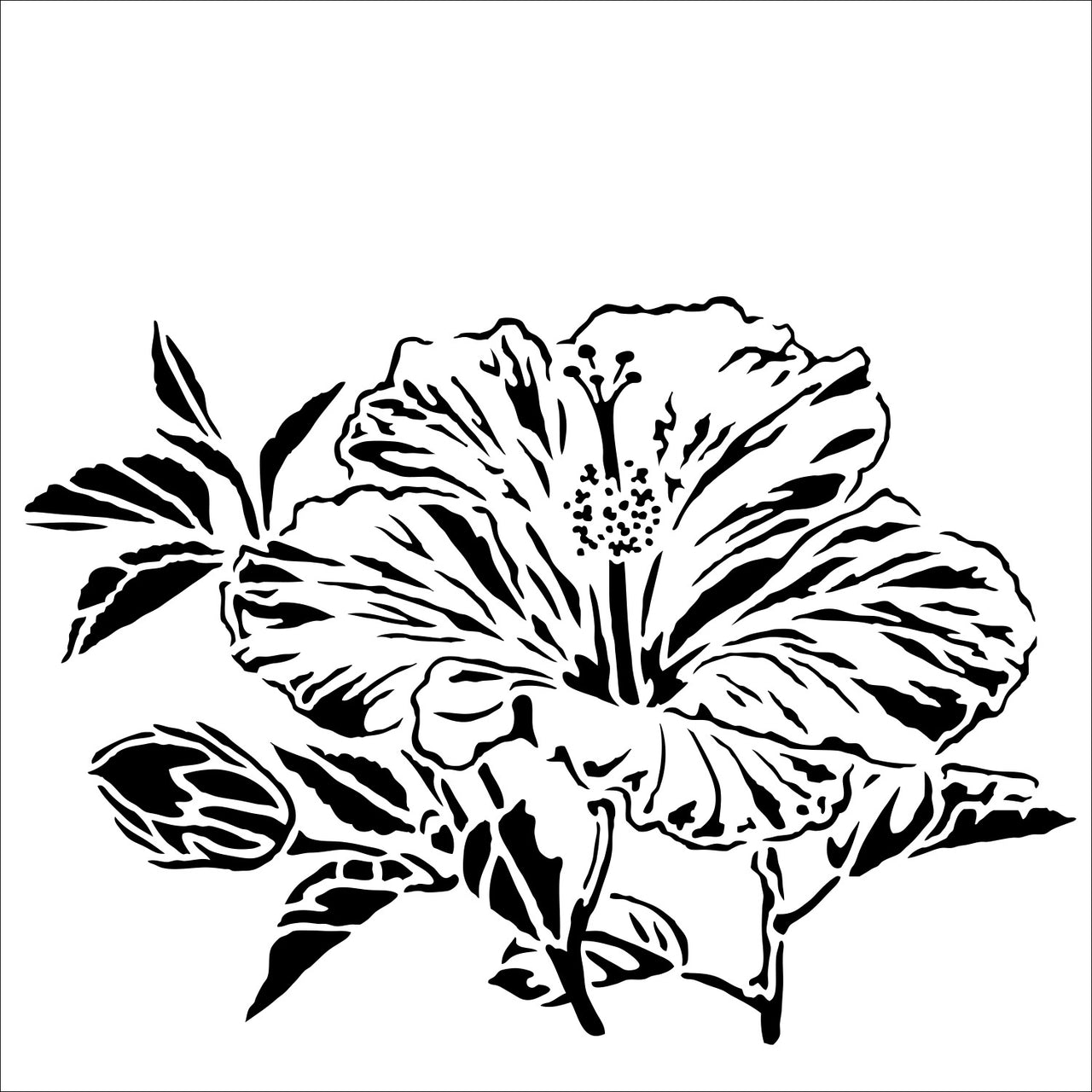 The Crafter's Workshop Crafter's Workshop Template 6"X6" - Hibiscus