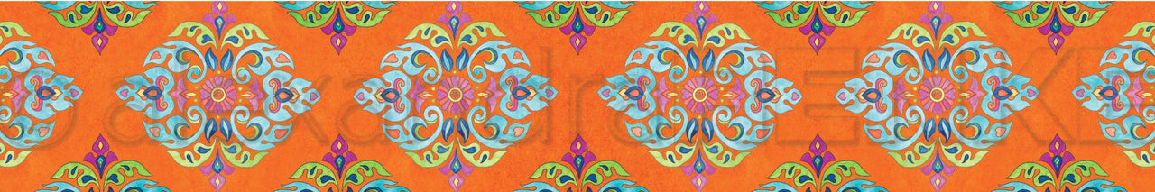 Alexandra Renke Washi Tape 40mmX10m - Oriental Orange Border, Ornamentic 2