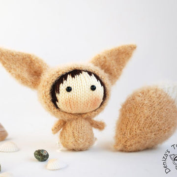 Fennec fox Doll with removable tail.