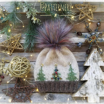 Festive Trees worsted hat