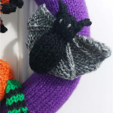 Halloween Wreath with Pumpkin Ghost Bat & Spider Decoration LH013