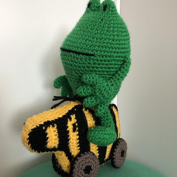 Tigered Duck and Frog amigurumi