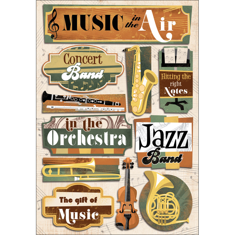 Karen Foster Cardstock Stickers - Music Is In The Air