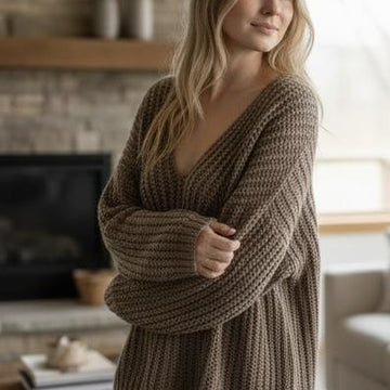 Knit like Faux Angora Sweater