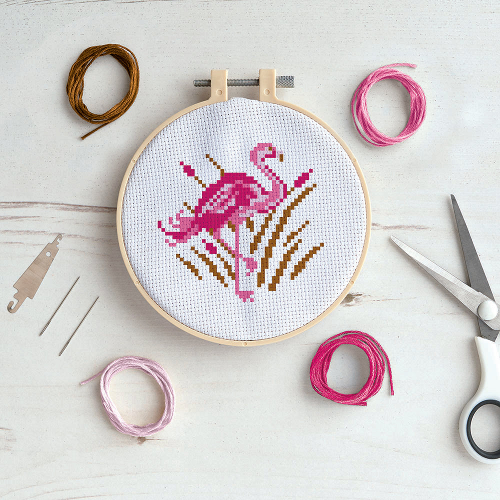Simply Make Flamingo Cross Stitch Kit