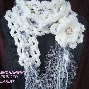344, ENCHANTING FRINGED LARIAT AND FLOWER