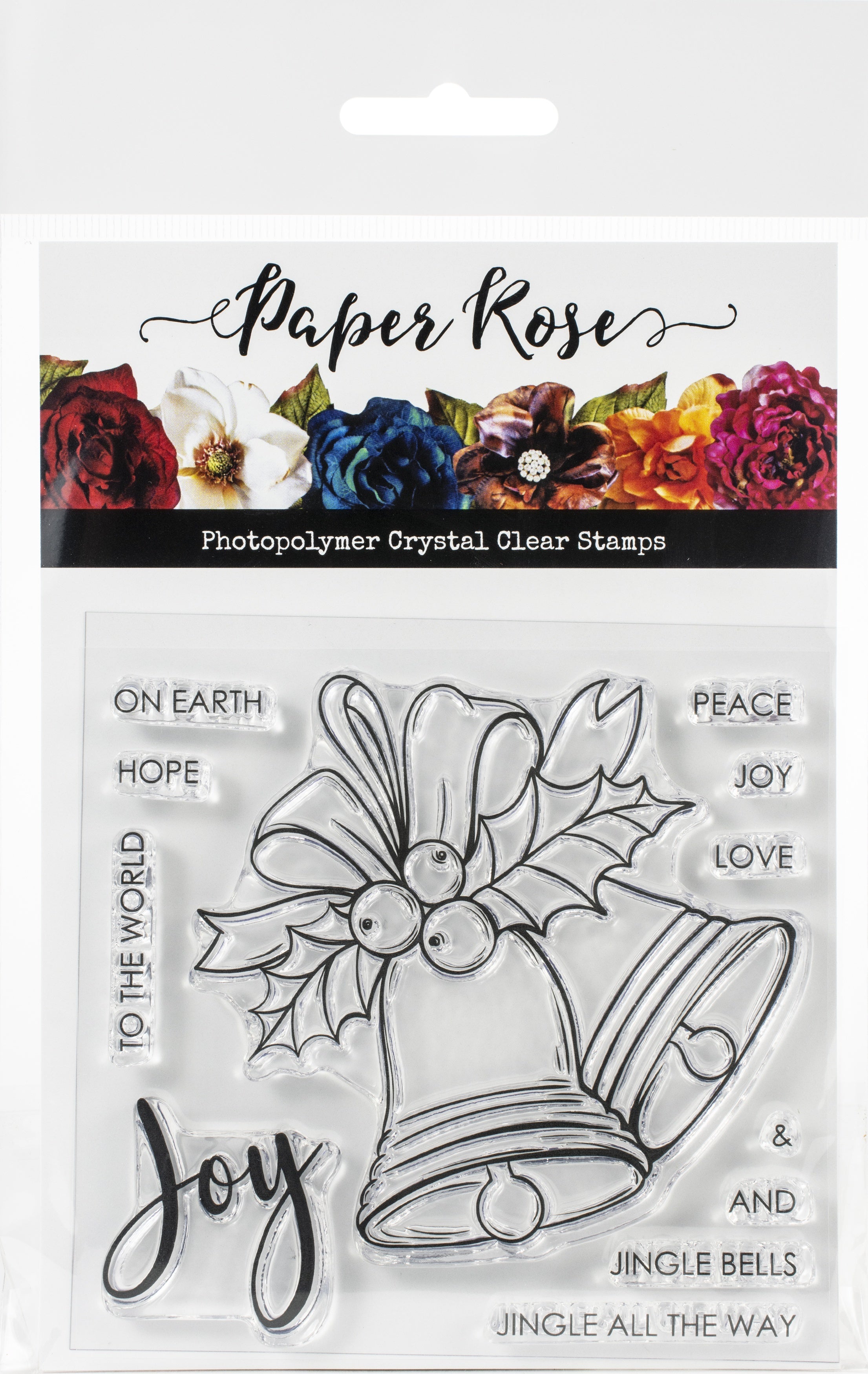 Paper Rose Clear Stamps 4"X4" - Christmas Bells