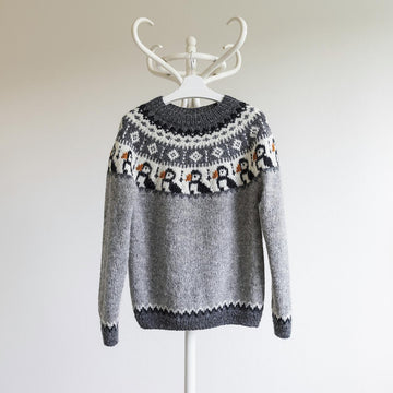 PUFFIN Bird Icelandic Lopapeysa Sweater for Adults and Kids