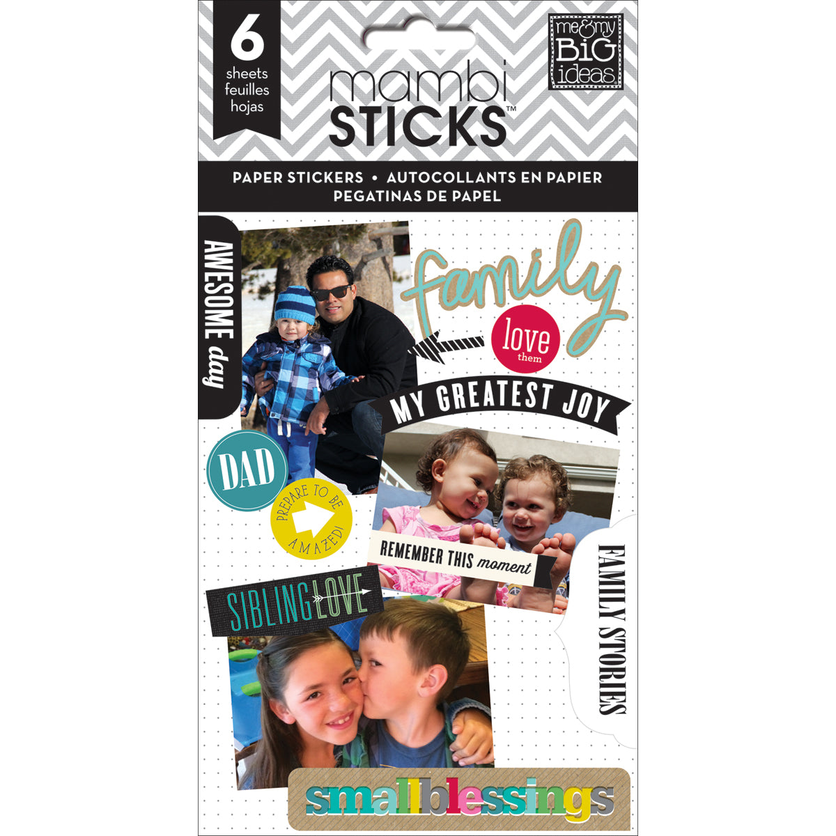 Pocket Pages Paper Stickers 6/Pkg - Family Love