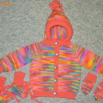 Striped Hooded Cardi