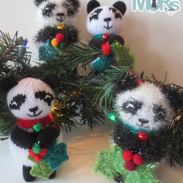 Holly Jolly Panda Hanging Ornament