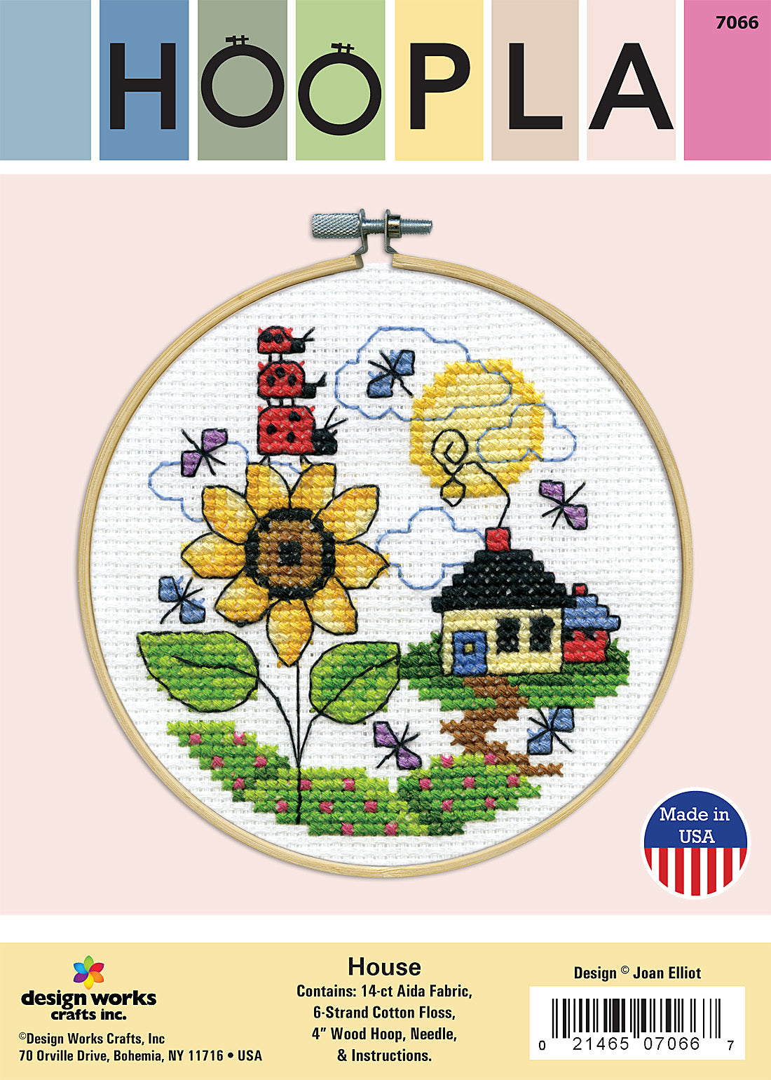 Design Works Sunflower Cross Stitch Kit - 4in Round