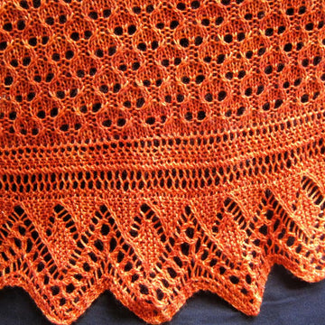 Alpine Edged Long Wingspan Shawl