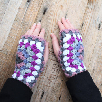 Granny Square Fingerless Gloves
