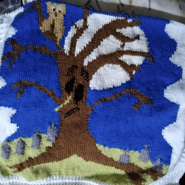 Old Spooky Tree baby blanket