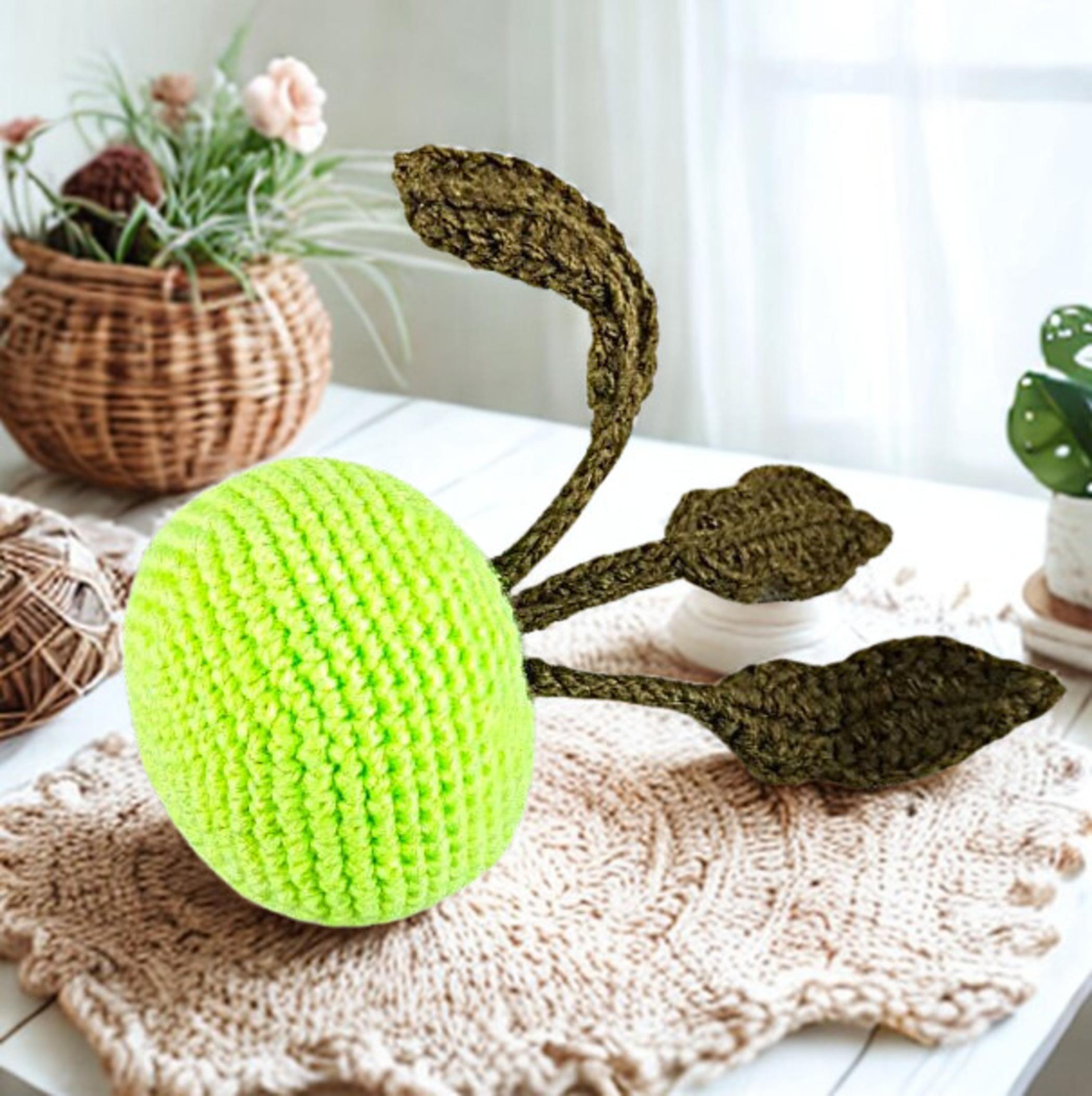 Crochet Food Kohlrabi Cabbage: Amigurumi Pattern for Born Baby Gift (PDF)