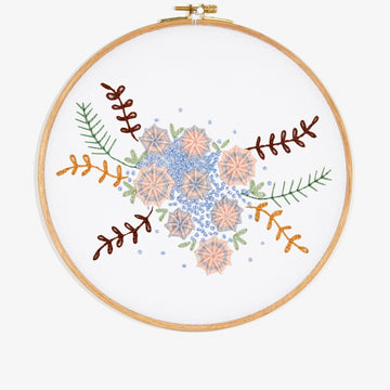 DMC Sunset Flowers Embroidery Pattern - PAT1233 - Downloadable PDF