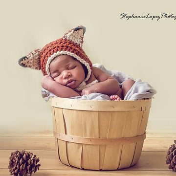 Woodland Fox or Bear Baby Bonnet