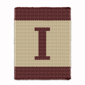 Letter I - Intarsia chart for finger knit blanket
