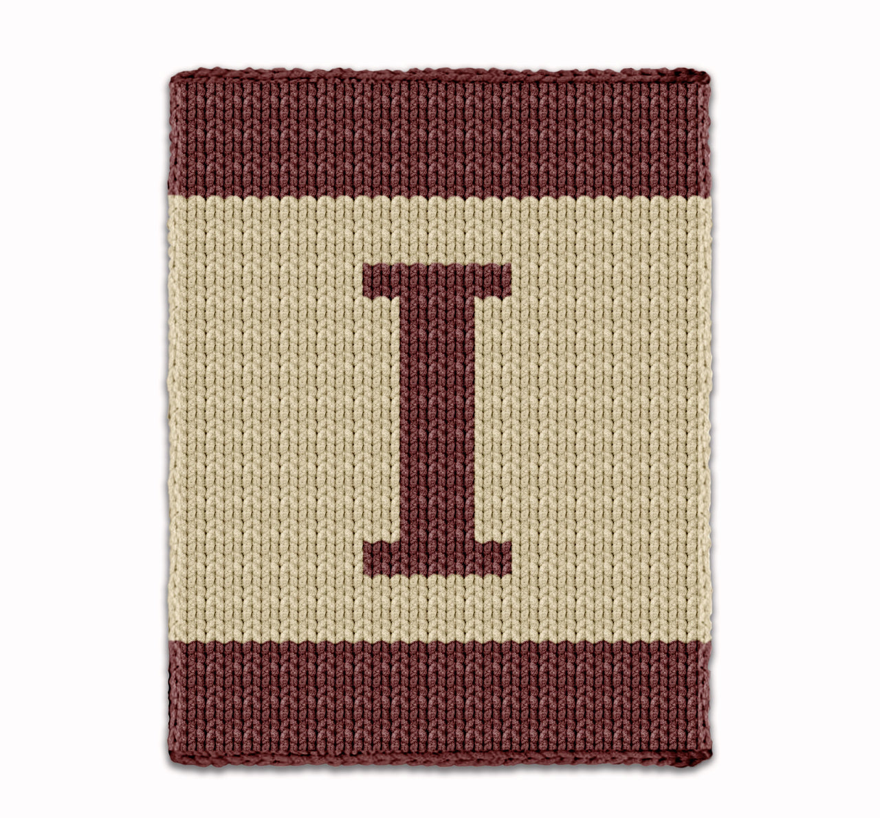 Letter I - Intarsia chart for finger knit blanket