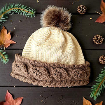 Autumn Leaf Winter Beanie Hat - with Helpful VIDEOS!