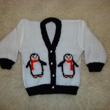 Christmas Penguin Cardigan