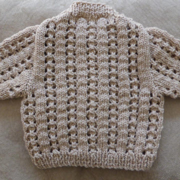 Jenna - babies 8ply lace cardigan